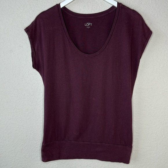 Ann Taylor Loft Short Sleeved U Neck Top Size Small - Picture 1 of 6